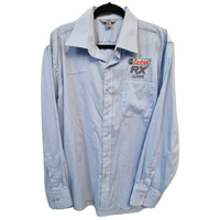 BNWOT Official Castrol Men's Blue Grey RX Super Work Shirt Size XL
