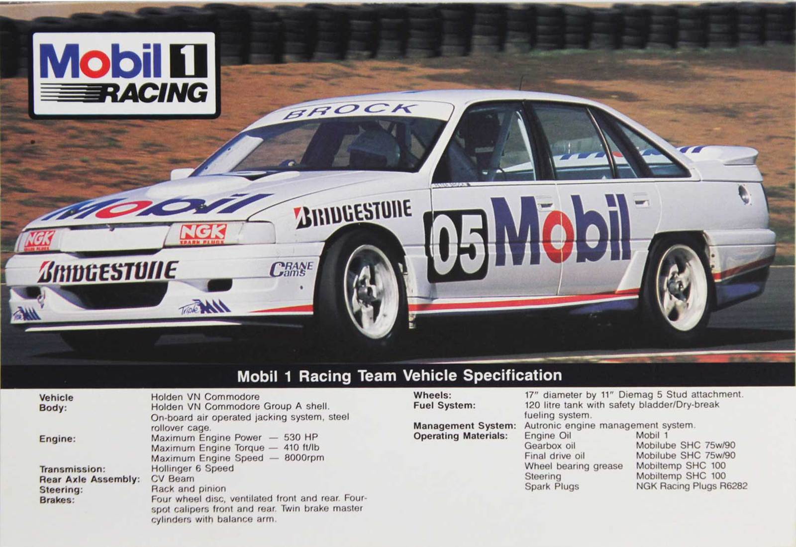 Peter Brock Mobil  1 Racing Holden VN Group A Commodore 