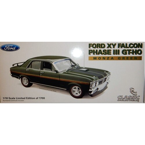 1:18 Ford Falcon XY Phase 3 GTHO Monza Green 