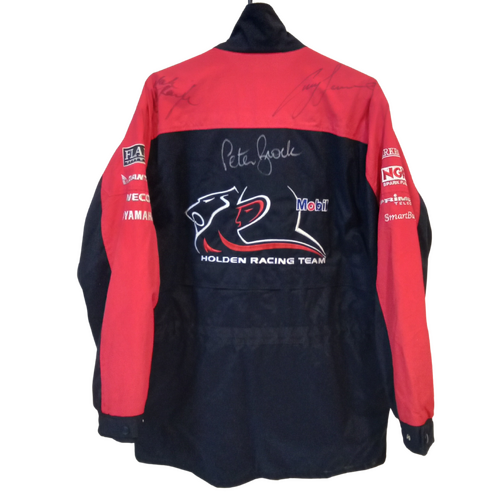 HRT Jacket Holden Racing Team HSV 1999 Size L Signed Lowndes, Brock, Skaife