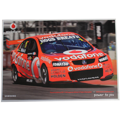 Vodafone Jamie Whincup V8 Supercars Poster