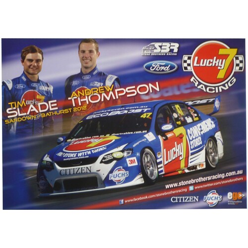 Tim Slade Andrew Thompson Poster V8 Supercars