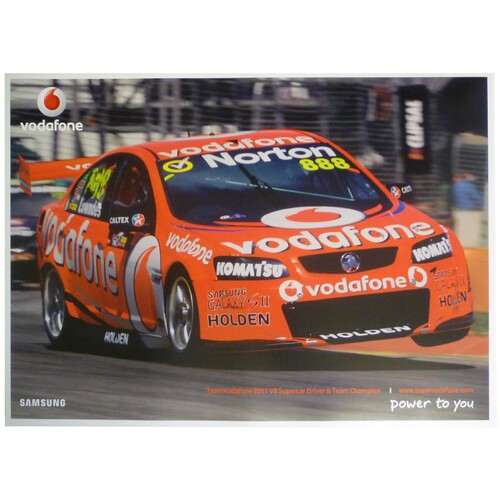 Holden #888 Craig Lowndes V8 Supercars Poster