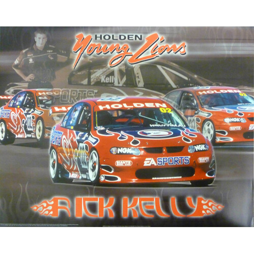 Holden Rick Kelly V8 Supercars Signed Poster