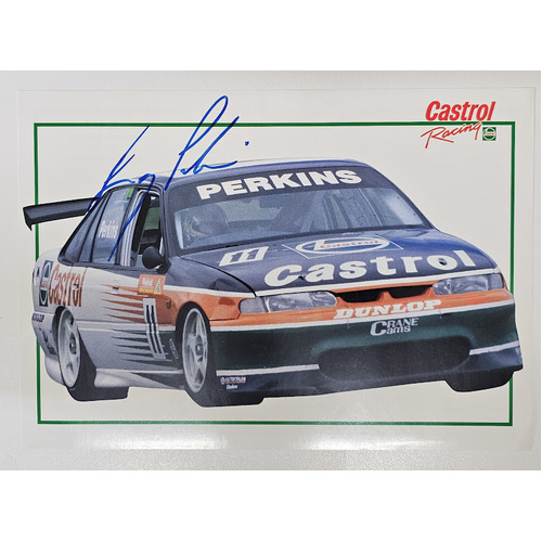 Signed Larry Perkins VS Holden Commodore Castrol Racing Brochure Leaflet