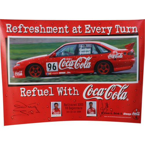 Signed Coca Cola 1998 Bathurst 1000 Poster