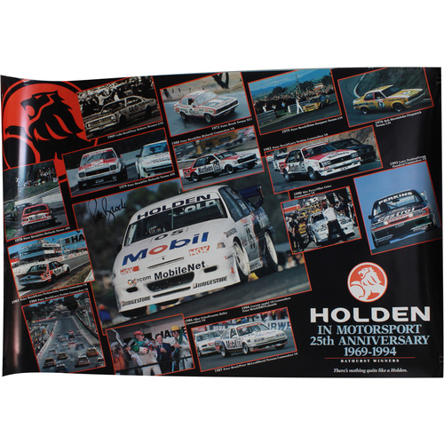 Large Signed Peter Brock Holden Motorsports 25th Anniversary Poster