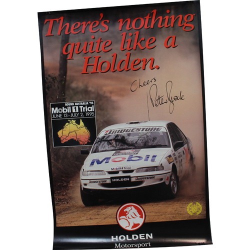 Large Signed Peter Brock 1995 Round Australia Poster