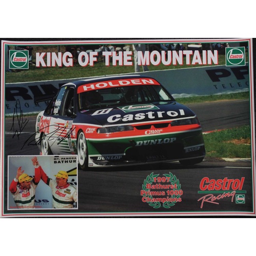 Larry Perkins & Russell Ingall Signed 1997 Bathurst 1000 Winners Poster ...