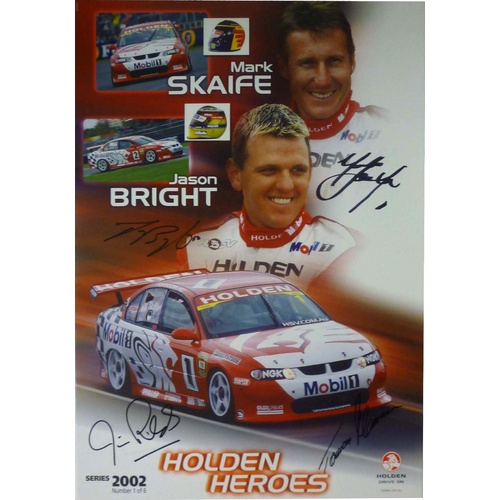 Signed Holden Heroes Poster 2002 HRT