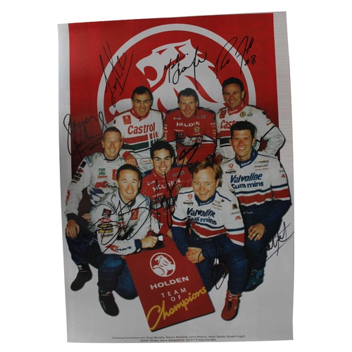 Signed Holden Team Of Champions Poster