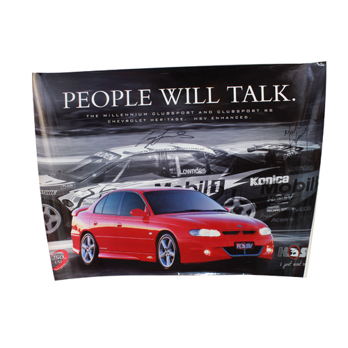 Signed Large HSV VT Clubsport Poster