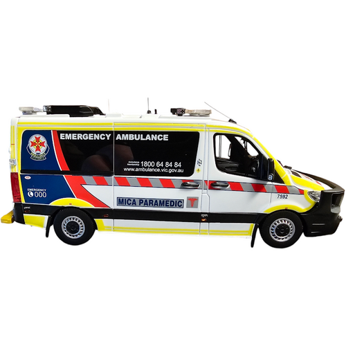 1:43 Mica Paramedic Ambulance Victoria Mercedes Sprinter – 2023 Outgoing Livery 