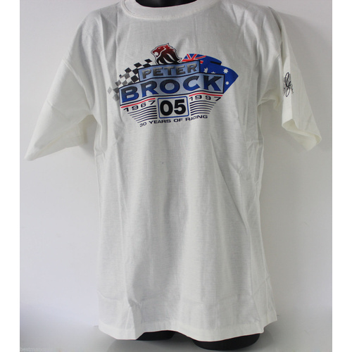 Peter Brock T-Shirt 30 Years of Racing 1967 - 1997 Holden Gift Genuine ...